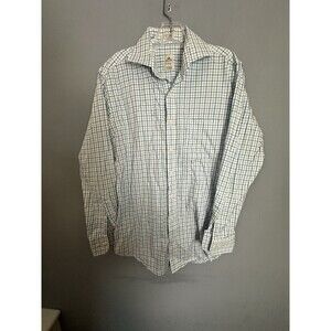 Peter Millar Nanoluxe Easycare Button Down Shirt Blue White  Medium Mens